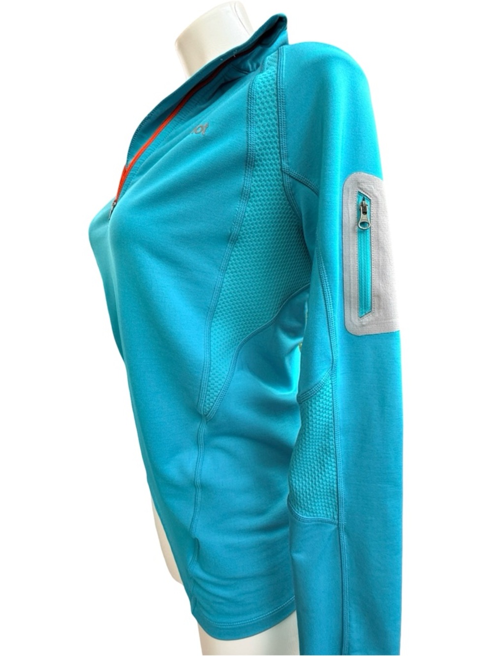 Marmot Women’s Half-Zip Performance Pullover — Size Small — Teal Blue - Picture 6 of 12